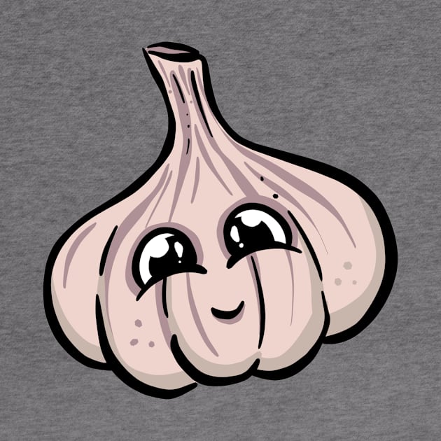 cheeky garlic bulb cartoon chaacter garden tips toons by Garden Tips Toons